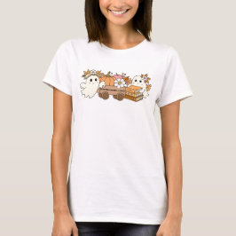 Camiseta Boos e Livros Design de queda de leitura do fantas