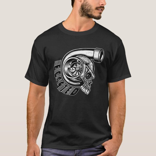 Camiseta Boosted Turbocharger Tuning Inflated Exhaust Oldsc (Frente)