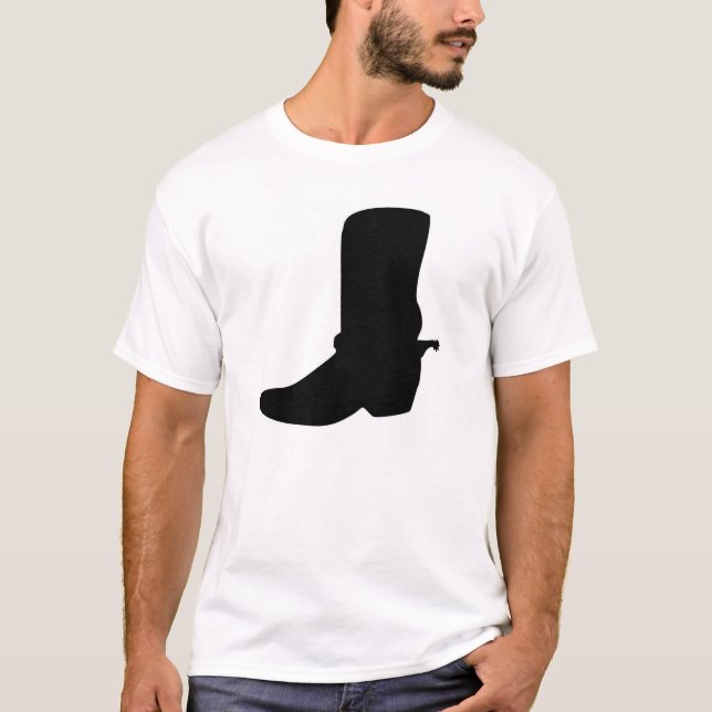 Camiseta Boot Black Cowboy com Spurs (Frente)