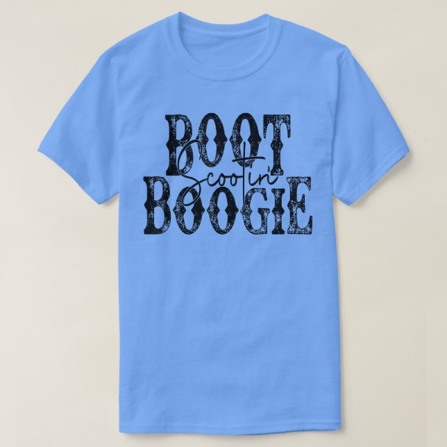 Camiseta Boot Boot Boogie do Retro Cowboy Boogie País Ocide (Frente do Design)