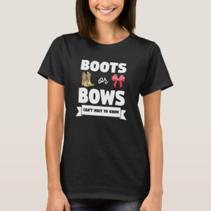 Camiseta Boot Ou Arco Anúncio De Gravidez Revelação Do Gêne