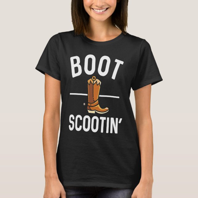 Camiseta Boot Scootin'  Country Music Yeehaw (Frente)