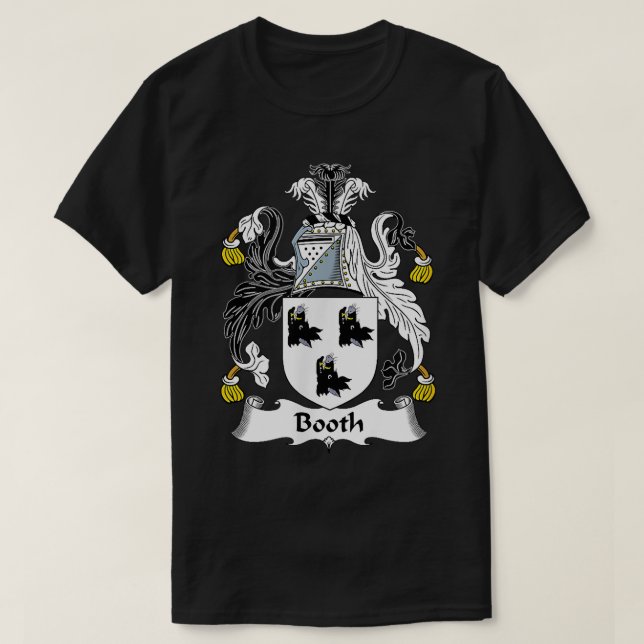 Camiseta Booth Coat of Arms  Family Crest  (Frente do Design)