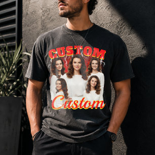 Camiseta Bootleg Feita à Mão - Crie Seu Próprio De