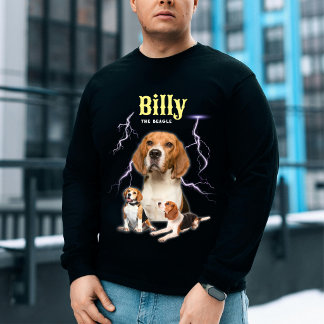 Camiseta Bootleg Personalizado de Cachorro na Moda dos Anos