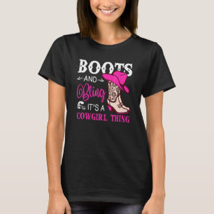 Camiseta Boots and Bling É uma Garota Cozinha Coisa Chapéu 