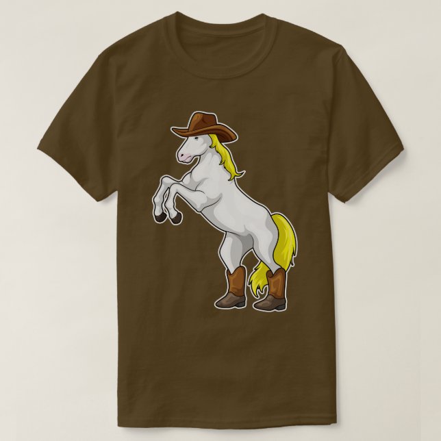 Camiseta Boots do Cavalo Cowboy (Frente do Design)