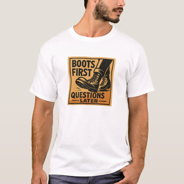 Camiseta Boots First Bold Western Design (Frente)