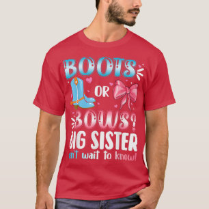 Camiseta Boots Ou Arcos Big Sister Gênero Revelem Chá de fr