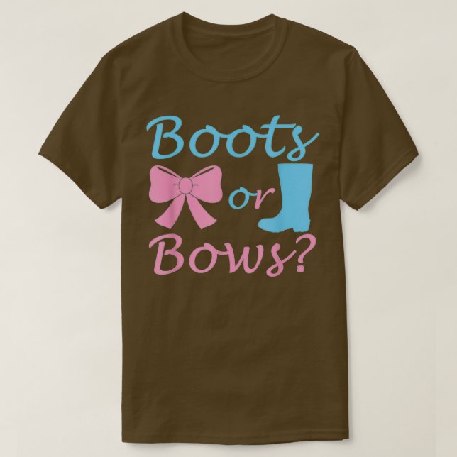 Camiseta Boots ou Arcos Gênero Revelam a Ideia do pai e (Frente do Design)