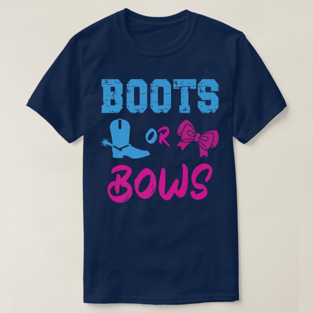 Camiseta Boots ou Arcos Gênero Revelam Festas Ideias Mãe ou (Frente do Design)