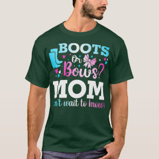 Camiseta Boots ou Arcos Mãe Sexo Revelar Chá de fraldas Anu