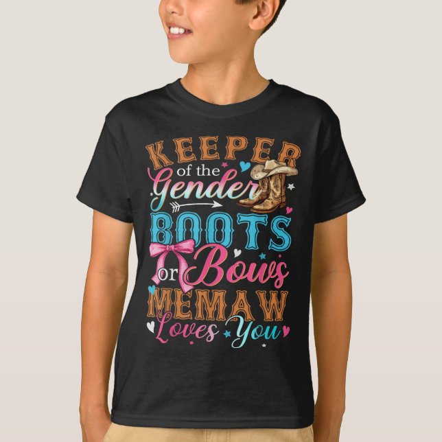 Camiseta Boots Ou Arcos Memaw Ama Você, Sexo, Reveal Family (Frente)