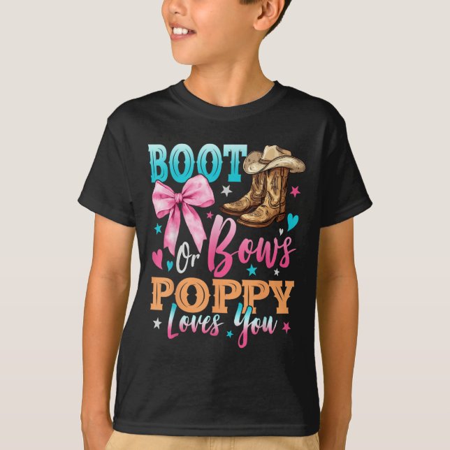 Camiseta Boots Ou Arcos Ppy Te Ama A Família Reveal Do Gêne (Frente)