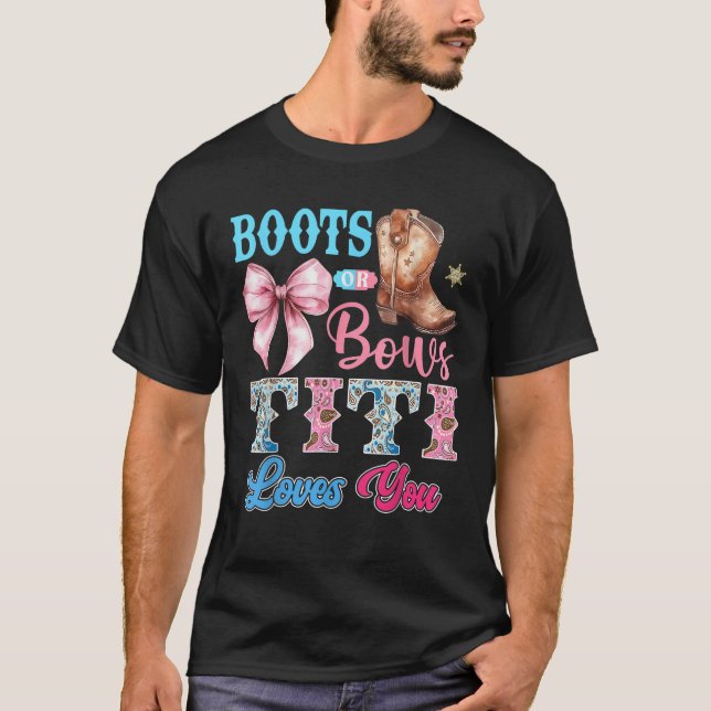 Camiseta Boots ou Arcos que Titi te ama Festa de Revelação  (Frente)