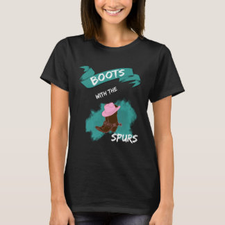 Camiseta Boots with the Spurs Farmer Hip Hop Cowgirl Boots