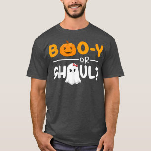 Camiseta Booy Ou Ghoul Surgem Chá de fraldas De Halloween