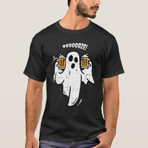Camiseta Booze Boo Ghost Bebendo Beer Fácil Halloween