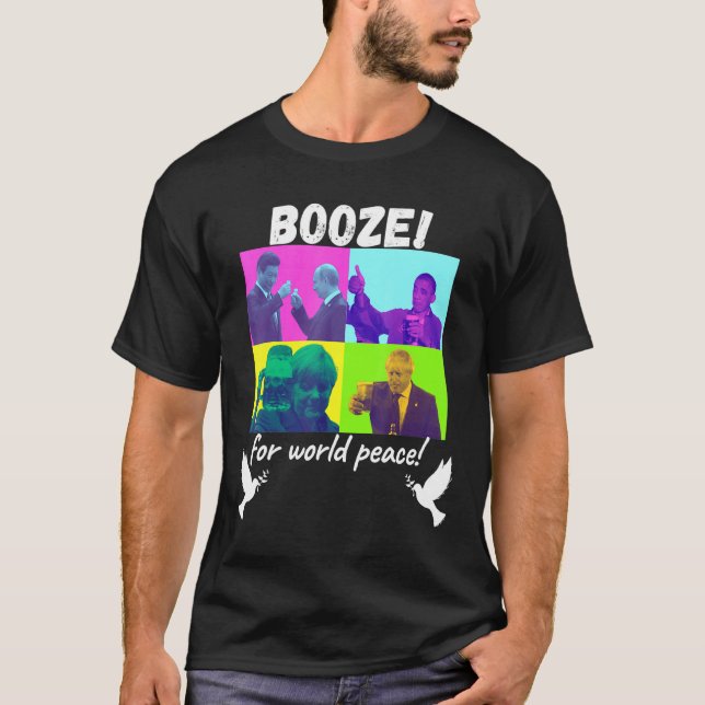 Camiseta Booze Para A Paz No Dia Internacional (Frente)