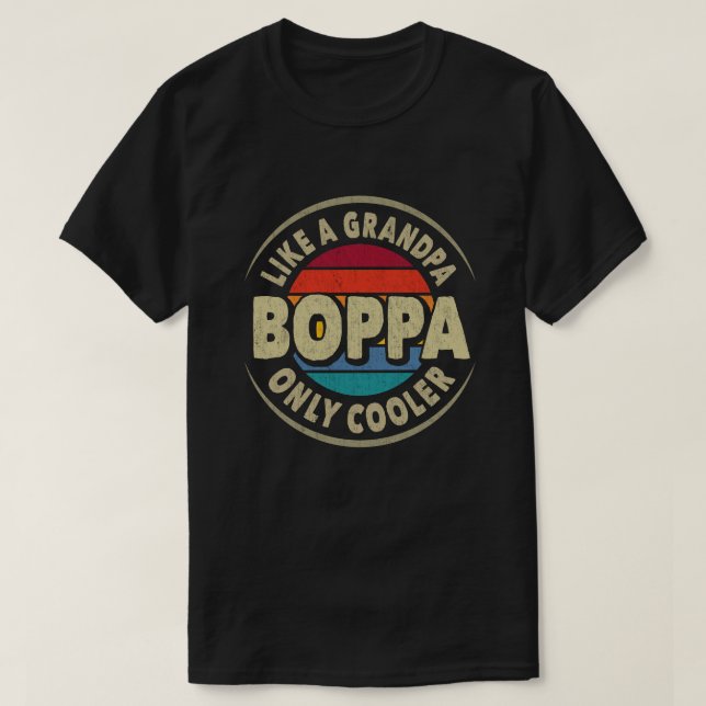 Camiseta Boppa como um vovô, apenas um presente de Dia de o (Frente do Design)