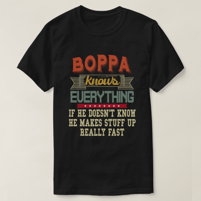 Camiseta Boppa Sabe Tudo Que O Vovô Engraçado Deu (Frente do Design)