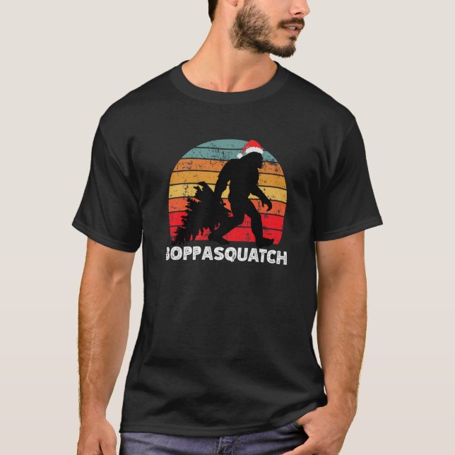 Camiseta Boppasquatch Bigfoot Sasquatch Santa Claus Christm (Frente)