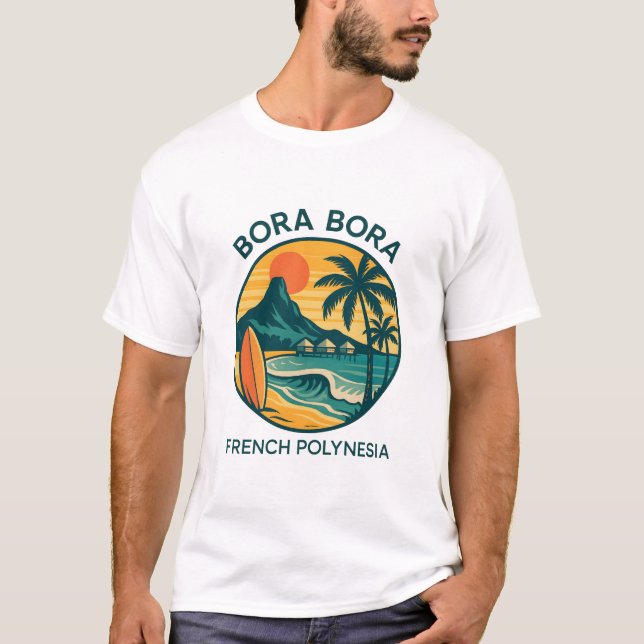 Camiseta Bora Bora Serenity – Tropical  French Polynesia (Frente)