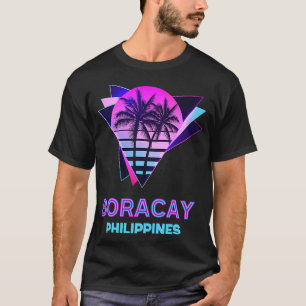 Camiseta Boracay Filipinas 80s Palm Tree Retro Vintage