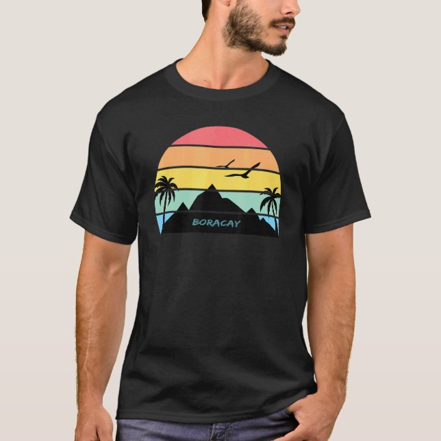 Camiseta Boracay Filipinas Beach Viagem Palms Island El N (Frente)