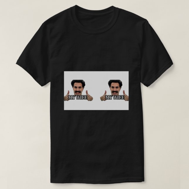 Camiseta Borat minha esposa Café Mug.png (Frente do Design)
