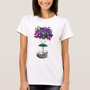Camiseta Borboleta 2 Purple e Green