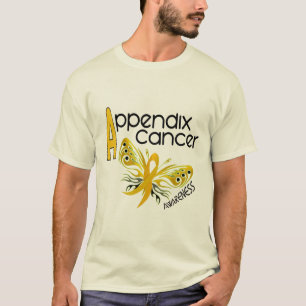Camiseta BORBOLETA 3,1 do cancer do apêndice