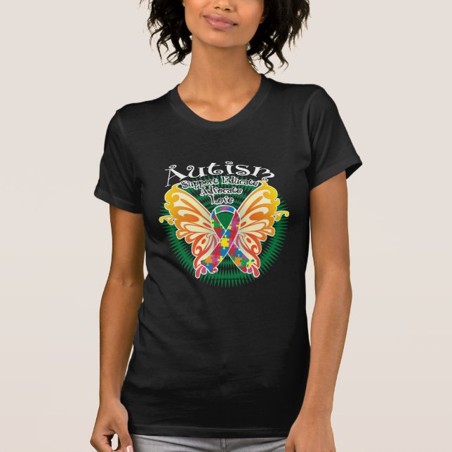 Camiseta Borboleta 3 do autismo (Frente)