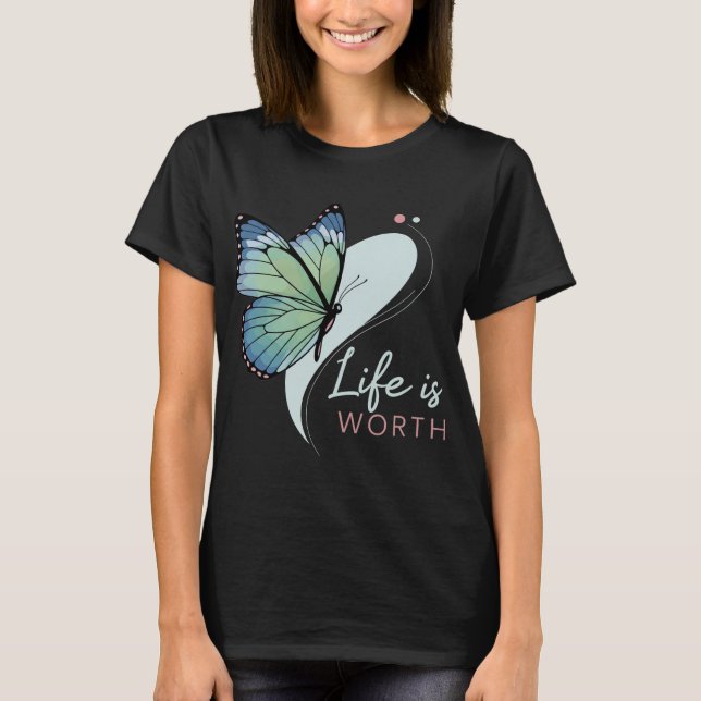 Camiseta Borboleta "A Vida Vale" (Frente)