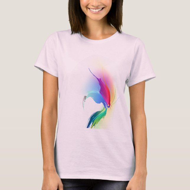 Camiseta Borboleta abstrato Paint Splatter (Frente)