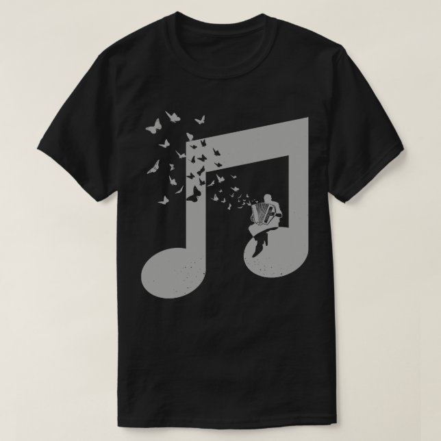 Camiseta Borboleta Acordião (Frente do Design)