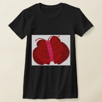 Camiseta Borboleta Anjo Vermelho
