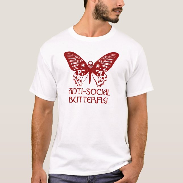 Camiseta Borboleta anti-social (Frente)