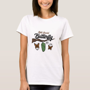 Camiseta Borboleta Anti Social