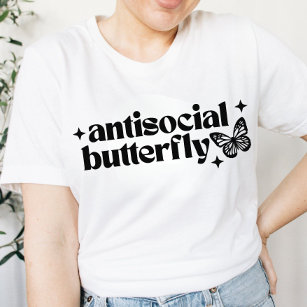 Camiseta Borboleta Anti-Social Boho Mística