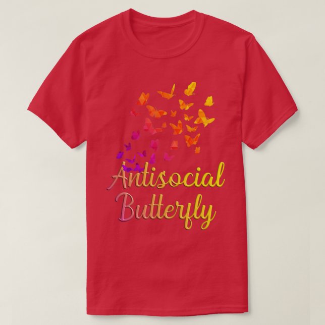 Camiseta Borboleta Antisocial1 (Frente do Design)
