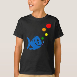 Camiseta borboleta arco-íris