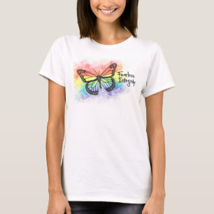 Camiseta Borboleta-arco-íris