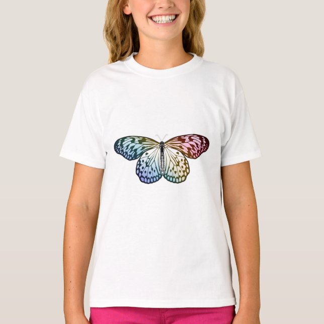 Camiseta Borboleta Arco-Íris (Frente)
