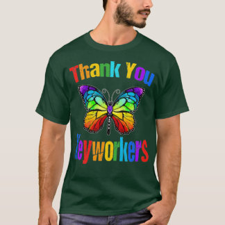 Camiseta Borboleta Arco-Íris Agradeço aos seus colaboradore