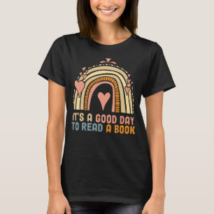 Camiseta Borboleta Arco-Íris Groovy É um bom dia para ler u
