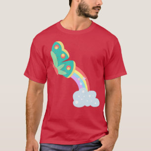 Camiseta Borboleta Arco-Íris Mágica