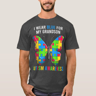 Camiseta Borboleta autista, Avô neto autista, vovó, avó, av