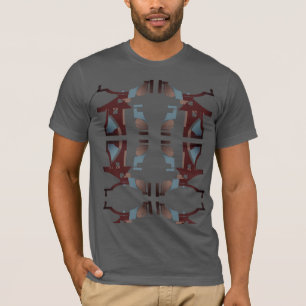 Camiseta Borboleta Azul Abstrato Mediterrâneo Sudoeste