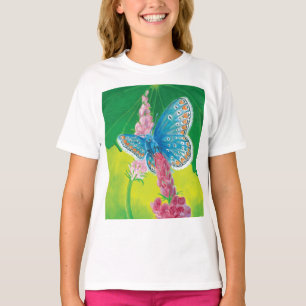 Camiseta Borboleta azul-da-Chapmans (Terços de Polyommatus
